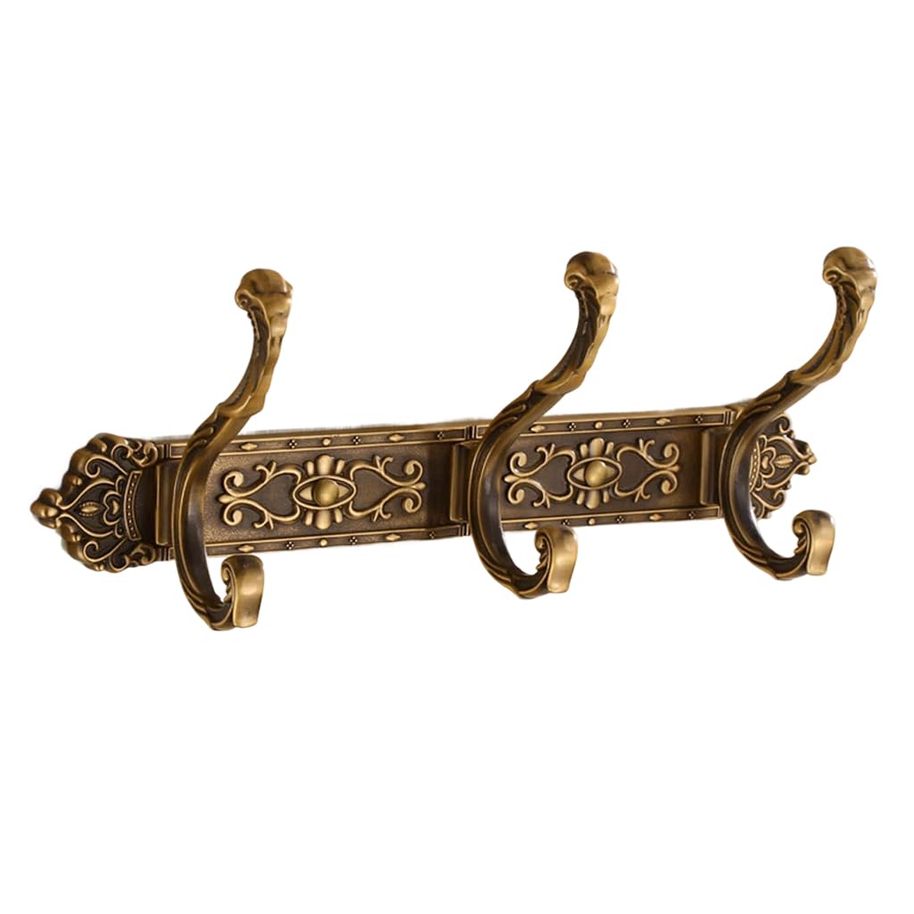 ZHOUXIAO Vintage Metal Coat Rack Wall Mounted with Hooks, Antique Heavy Duty Coat Hook Rail, Hat Robe and Towel Hooks Rack for Bathroom, Entryway, Mudroom 6Hook