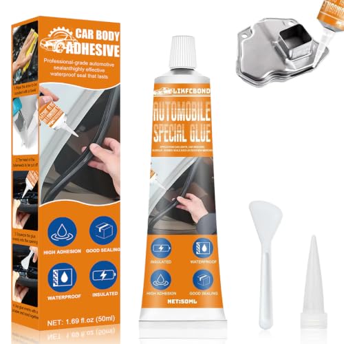 LIKFCBOND Automotive Adhesive 50ml, Car Trim Glue Silicone Sealant Black
