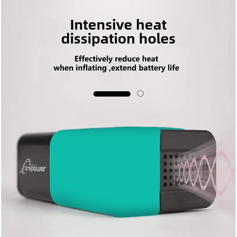 Miniatura 7 de Mini Electric Bike Pump, 120 PSI Portable Inflator with LED Display, 50s Fast Inflation, Pressure Memory, Compatible with Presta Schrader Dunlop,