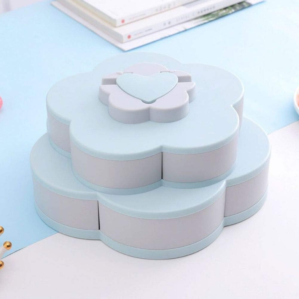 Kudden Creative Flower Type Rotating Candy Box Family