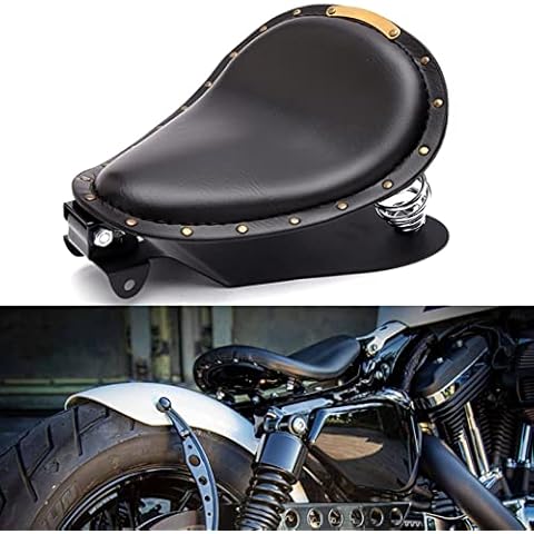 MISS MOLY Motorcycle Leather Solo Seat with Bracket Cover