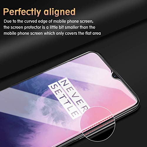 Image of ZARALA Tempered Glass Screen Protector Compatible for (Black) with Edge to Edge Coverage and Easy Installation kit (oneplus 7)