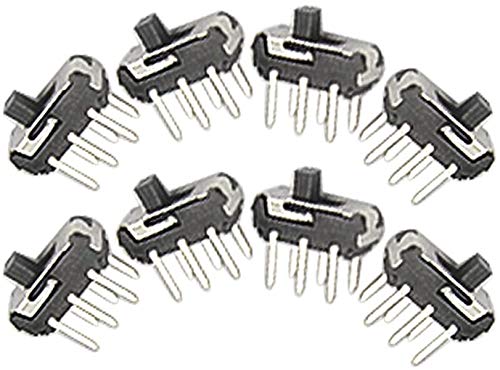 VISSQH 50Pcs Mini Vertical Slide Switch,6 Pin 2 Positions DPDT Mini Sliding Switch,Panel Mount Slide Switch,for DIY Welding Sliding Switch - Image 5