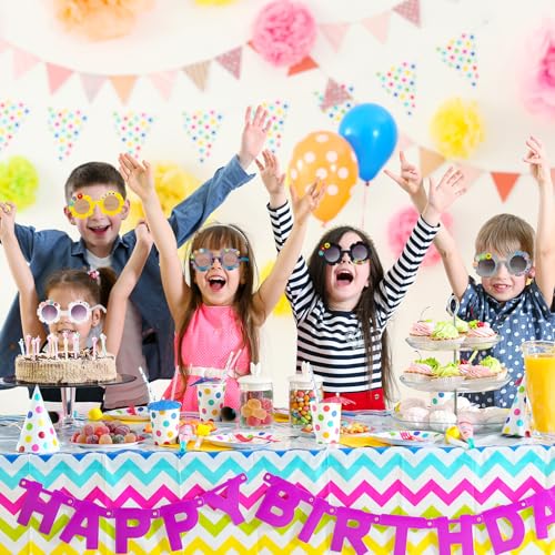 XIAONAN 14pcs Kids Sunglasses DIY Kit Kids Round Flower Sunglasses with 200 Random Letter Beads 50 Daisy Charms 40 Beads3