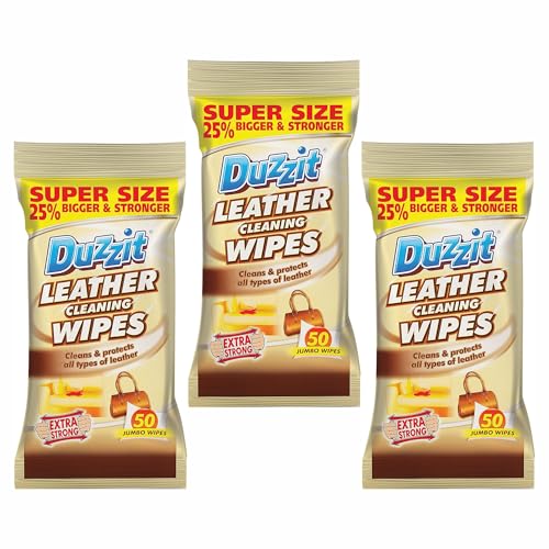 JMS we create smile - 3 x Leather Cleaning Wipes (150 Wipes) | Leather Cleaner for Sofas, Car Seats, Furniture, Shoes & Bags