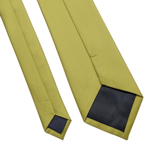 Image of DecTwig Men's Ties Solid Color Formal Neckties 3.15 inch (8CM) Black Ties For Men