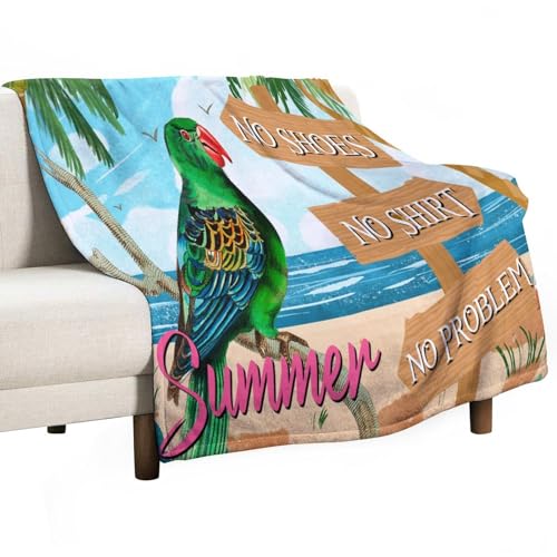Couverture douce et pelucheuse perroquet coloré pour vos soirées cocooning - 2