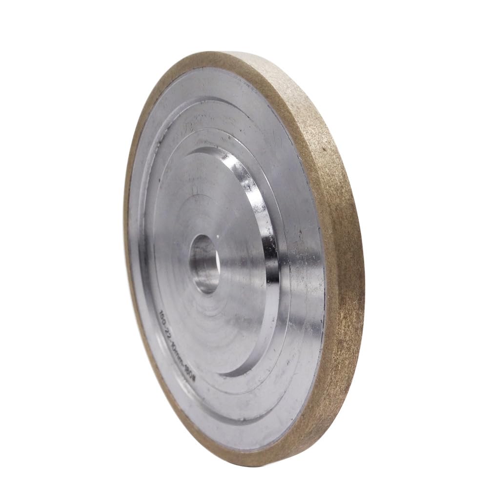 Ruedas de diamante periféricas de borde plano 150D (1a1) para rectificadora de vidrio, 150 x 25 (orificio) x 10 x 10 mm, grano 25