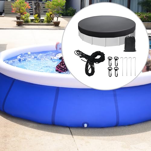 Cobertor redondo de piscina 10 ft con accesorios miniatura 7