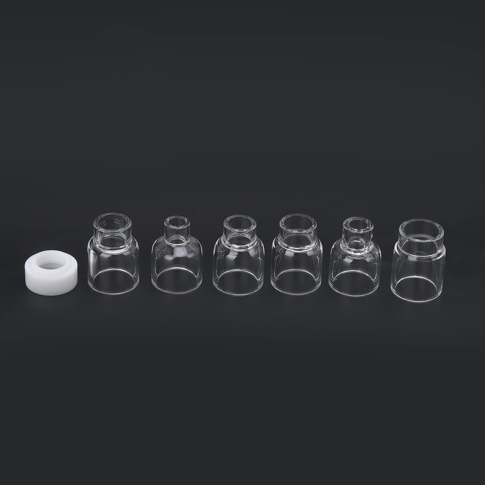 Kit D'accessoires De Consommables De Torche Tig 17 Pièces, 6 Buses En Verre, 3 Queues De Pistolet, 3 Pinces En Tungstène, Anneau En Silicone, 3 Pièces De Guidage, Manchon Fixe, Kit D'accessoires