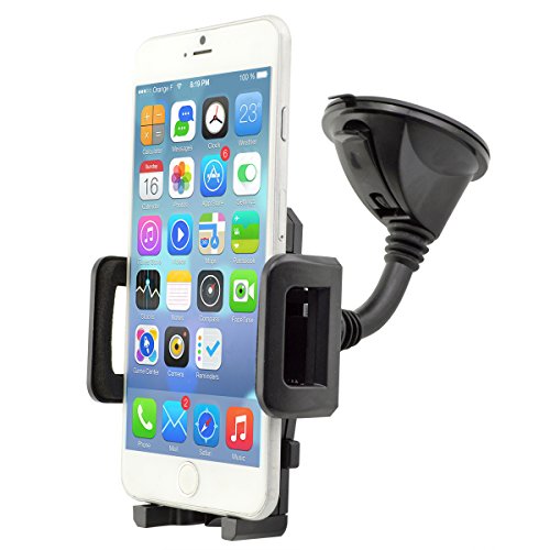in Car Phone Mount, Universal Flexible Windscreen Car Phone Holder Grip for for iPhone Xs Max/Xs/Xr/X/8/7/6s Plus, Samsung S10/S9 Note LG and Others