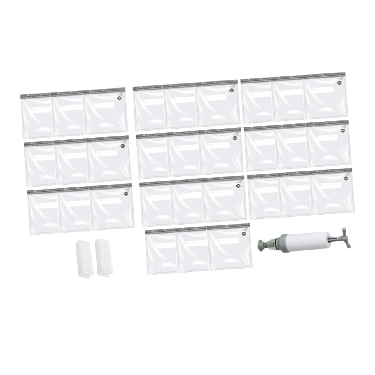 BRIGHTFUFU Vacuum Sealing Bags 13pcs Food Package Bag Sealing Food Storage Fresh-keeping Pump Clips for Cooking