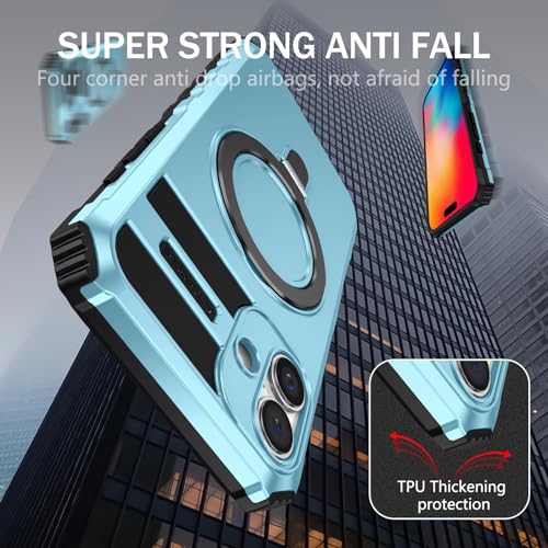 Coque iPhone 16 Plus robuste antichoc avec béquille magnétique
