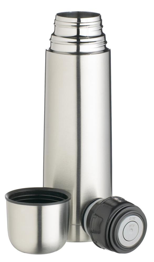 Small Stainless Steel Vacuum Flask, 300 ml (0.5 Pints), Silver