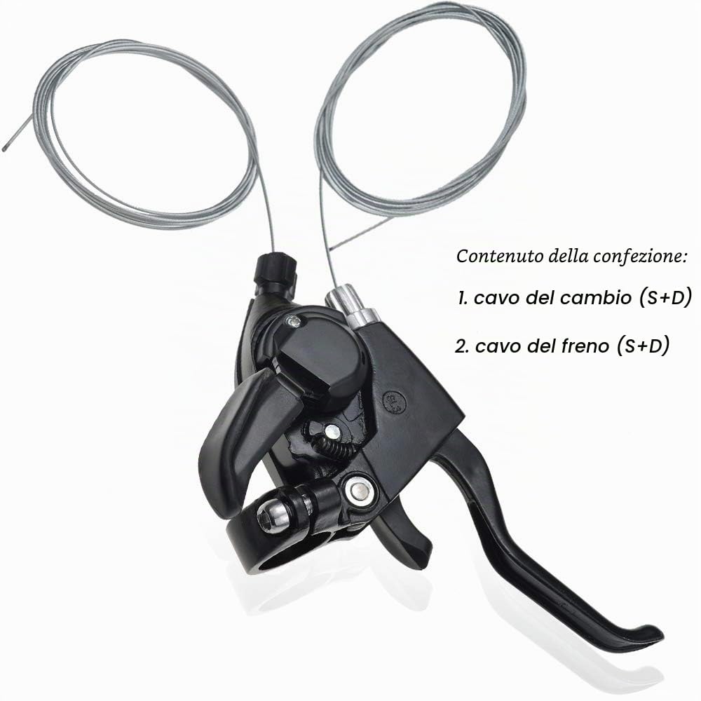 BESNIN Comandi Cambio Bici Freno Bici 3X7 21 velocità OR 3X8 24 velocità Adatto per Mountain Bike Pieghevole