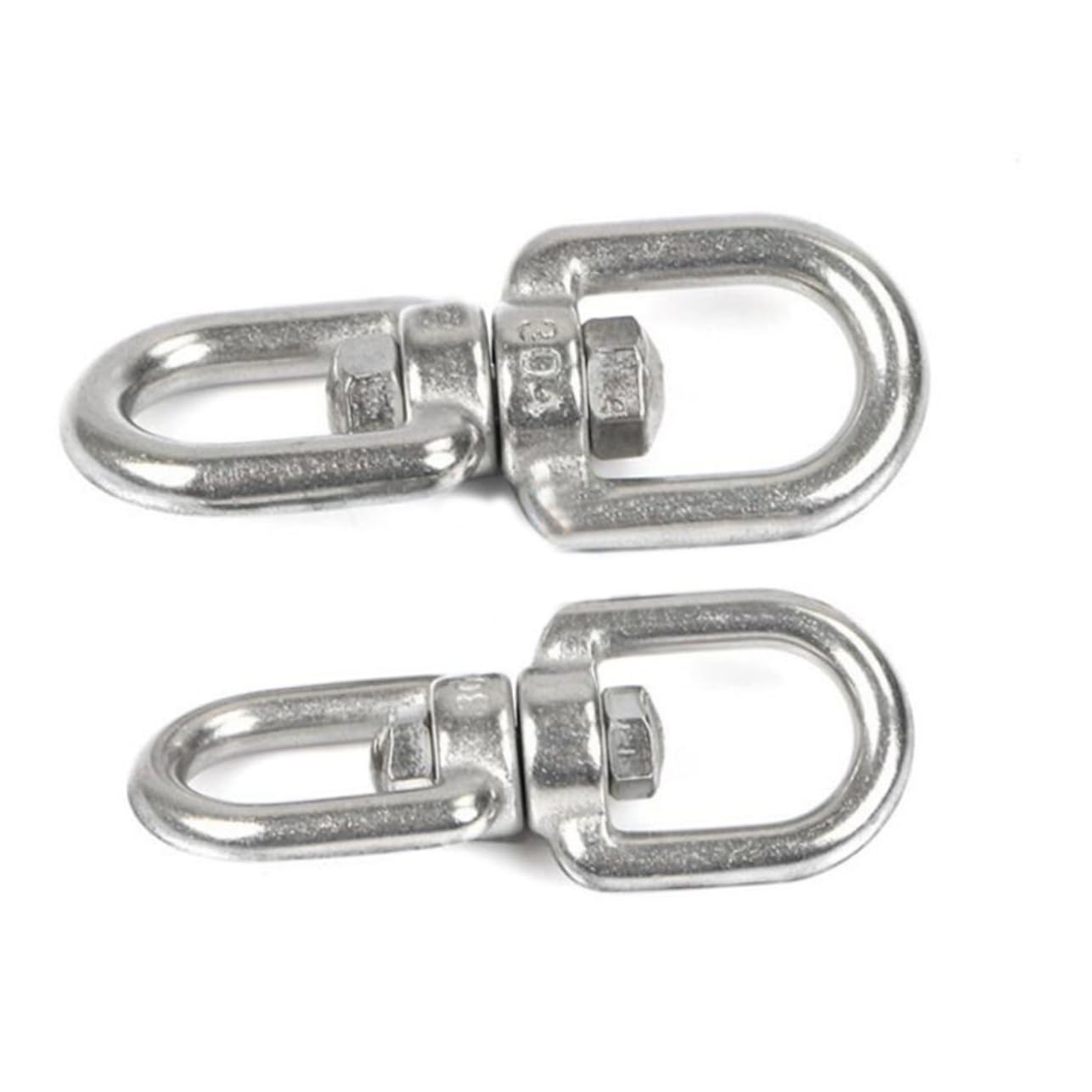 Unomor 3-Pack 304 Stainless Steel Swivel Ring for Feeders Planters Wind Spinners Basket Planter Swivel Hooks for Wind Spinners Steel Hook Hanging