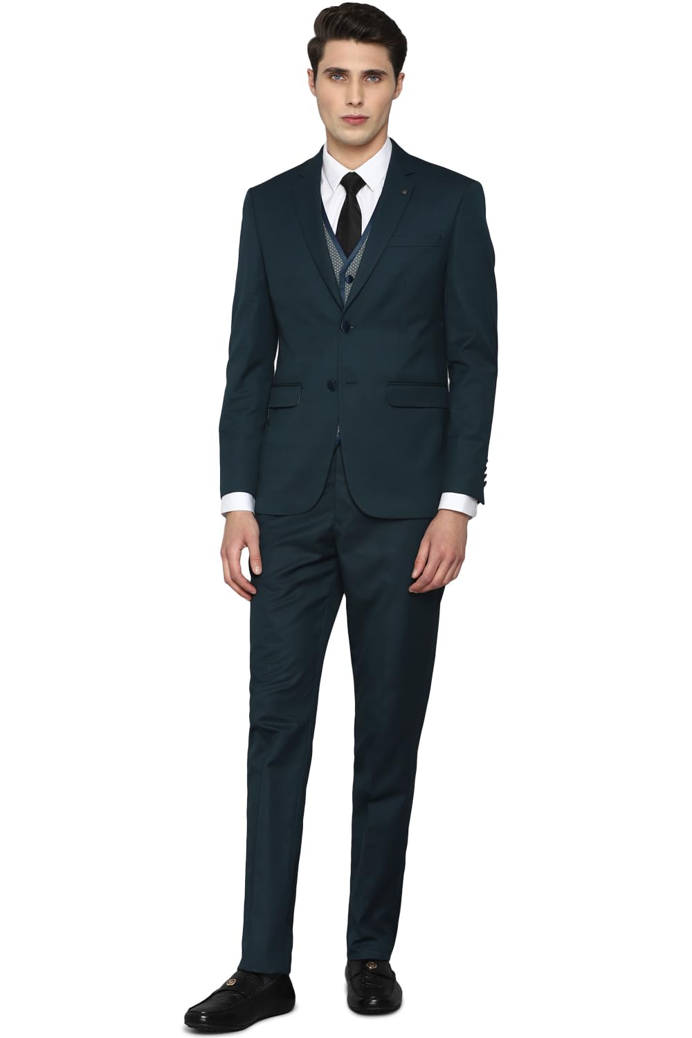 Men's Polyester Blend Three Piece Suit-Dress Set