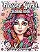 Produktbild Flower Girls: An Adult Coloring Book with Cute Manga Girls, Fun Hair Styles, and Beautiful Floral Designs for Relaxation