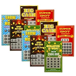 STOYKİS 10 Fake Lottery Tickets and Scratch Off Cards That Look – Winning $500K – $200K – $100K Lottery Ticket…
