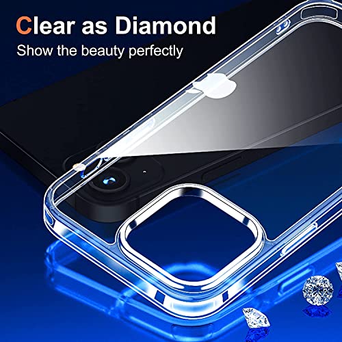 Image of Vaku Luxos Glassy Series for iPhone 14 Plus Cover Case, Crystal Transparent, Non-Yellowing, Shockproof, Scratch Resistant, Slim, Thin, Military-Grade Protection Back Cover
