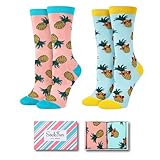 Pineapple Hawaiian Gifts - IVF Gifts for Women, Fertility Gift, Funny Pineapple Socks, Fruit Socks 2 Pack