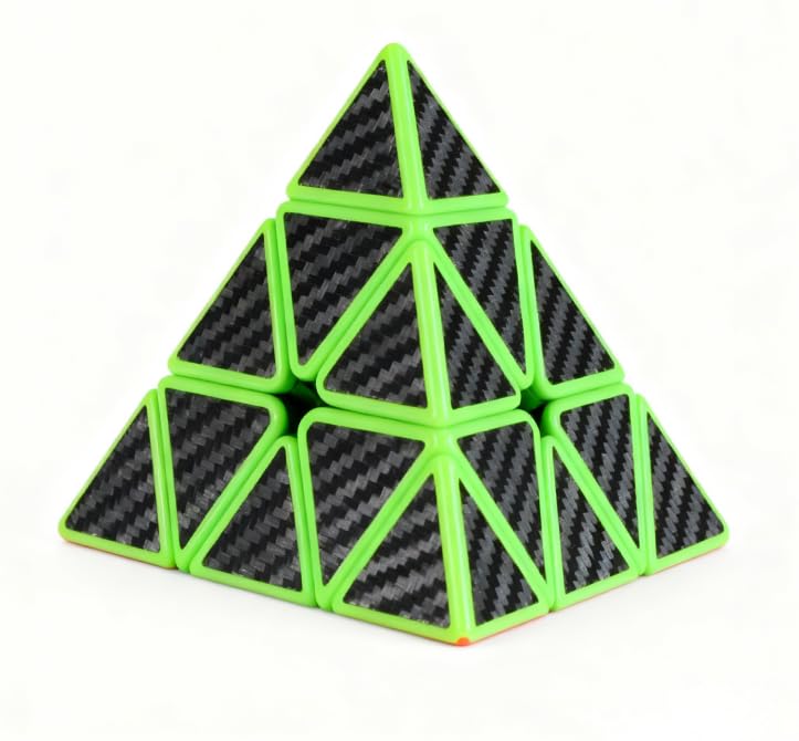 Pyraminx Speed Cube – Stickerless Solid Colour Pyramid Puzzle | Steel Ball Positioning Mechanism | Smooth Turning ABS Speed Cube | Educational Brain Teaser Toy for Kids & Adults