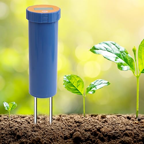 LUVCOSY Digital Soil pH Meter, Industrial Grade Soil pH Tester with Calibration-Free LCD Display, High Accuracy Soil pH Pen, Soil pH Monitor for Garden, Lawn, Plant (Dark Blue)