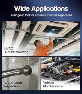 Flagfront Thermal Camera, 240 x 240 TISR Resolution, -4°F to 1022°F Temp Range, 25Hz Infrared Camera with Temperature Alarm, 50°FOV Handheld Thermal Imaging Camera