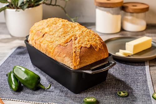 Image of Lodge Cast Iron Loaf Pan 10 Inch | Pre-Seasoned | Dual Handles | Made in USA | Pack of 3