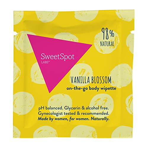 SweetSpot Labs Soothing Feminine Wipes | Vanilla Blossom | Clean, Gentle, pH Balanced | GYN Tested & Approved | 500 x Individually Wrapped Travel Sized Wipes