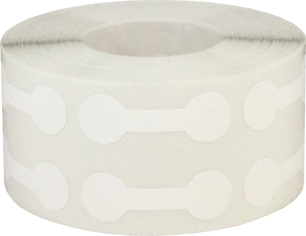 Merchandise Barbell Jewelry Tags, 7/16 x 1 5/16 Inch Adhesive Label Tags, 1,000 Total Jewelry Label Stickers for Retail Inventory, Pricing, and Product Identification – Made in the USA