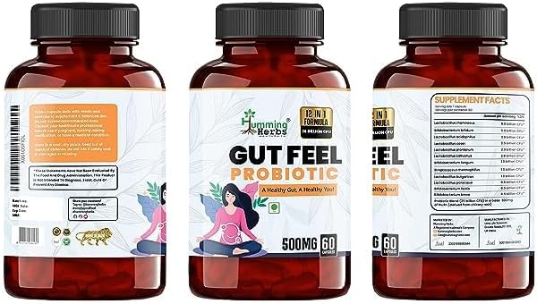 Miniatura 4 de Suplementos de probióticos Gut Feel para la salud intestinal  25 mil millones de UFC y 12 cepas  Mejora la digestión y la inmunidad de las botas -