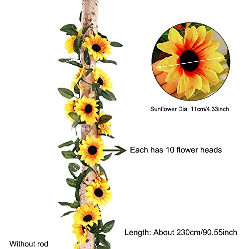 POHOVE Ghirlanda di girasole artificiale da