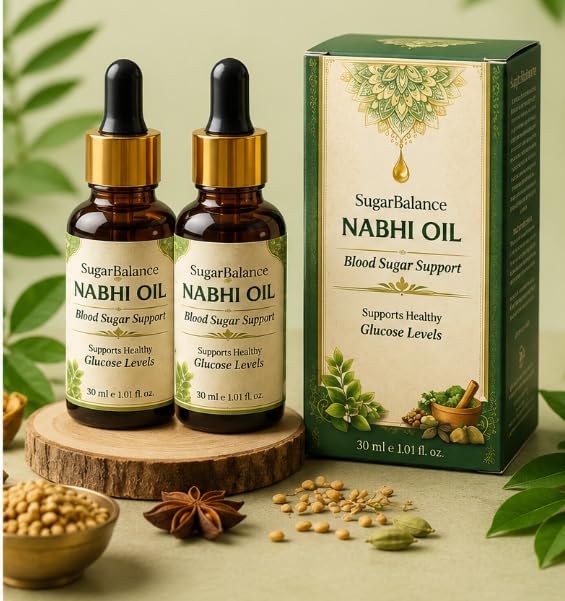 Image of Nabhi Oil Blood Sugar Support Herbal Navel Care Oil for Daily Wellness Traditional Botanical Blend Lightweight Fast Absorbing Formula for Men and Women 30ml Natural Body Care (2)