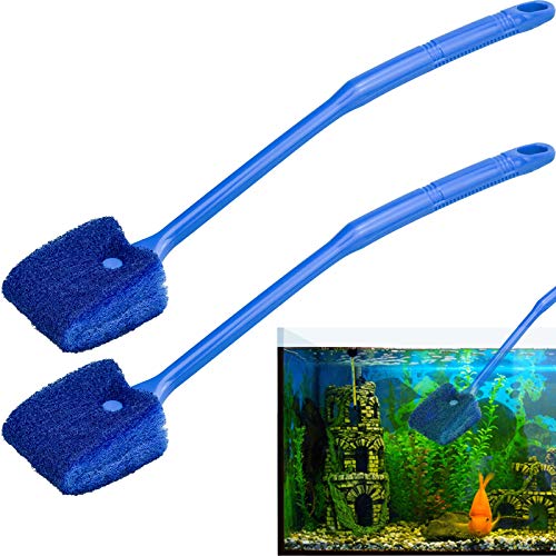 TDDL 2PCS Brosse De Nettoyage d'Aquarium en Eponge 40CM Grattoir d'Algues d'Aquarium Double Face Accessoires de Nettoyer la Vitre pour Aquarium