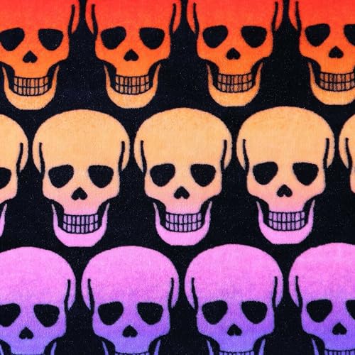 Image of Betsey Johnson - Blanket, Buttery-Soft Throw Blanket for Couch or Bed, Boldly Plush & Oversized Bedding (Skull Ombre Black, 50 inch x 70 inch)