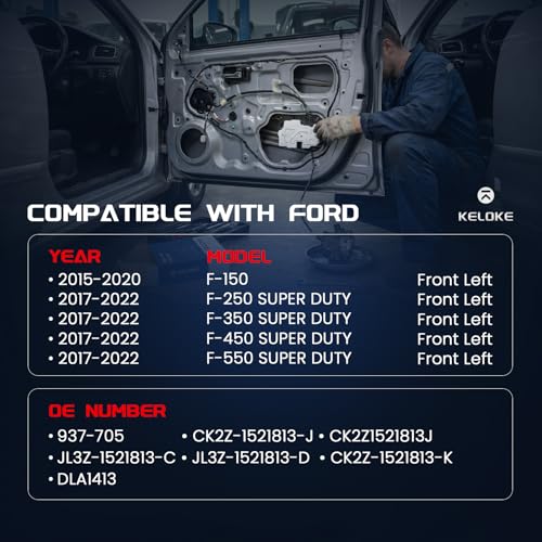 Image of KELOKE Door Lock Latch Actuator Compatible with Ford F-150 2015-2020, Ford F-250 F-350 F-450 F-550 Super Duty 2017-2022, Front Left, Replaces# 937-705 CK2Z1521813J