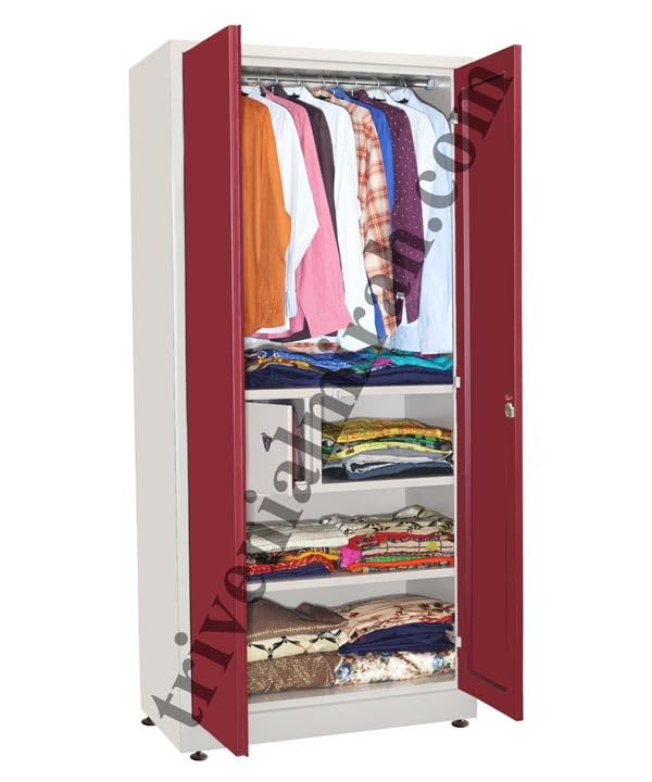 Image of Triveni almirah Cabon Steel Swati-2 Model - ST2 Guarantee:10 Years On Paint & Locks Doors: 2, Maroon