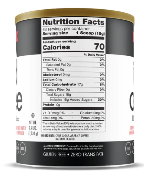 Miniatura 2 de Caffe D'Vita Simply Iced Coffee French Vanilla - Mezcla instantánea 100% arábica colombiana, café instantáneo de vainilla francesa, café helado bajo