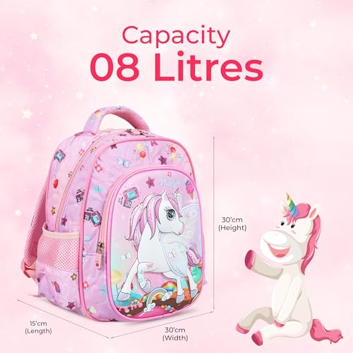 Image of Disney Kids School Bag /Cartoon Printed Causal Daypack /Lightweight Spacious Waterproof Tuition Bag /Backpack for Children /Girls Lightweight, Spacious, Waterproof -12 /15 /17 inches