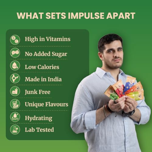 Image of Impulse Coffees Guilt Free Iced Tea Lemon | Iced Tea Powder Drink Mix | Zero Refined Sugar, Low Calorie, Lemon Flavour | 20g x 5 Sachets (100g)