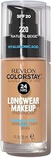 Revlon ColorStay Liquid Foundation Makeup for Normal/Dry Skin SPF 20, Longwear with Medium-Full Coverage & Natural Finish, Oil Free, (220), 30ml