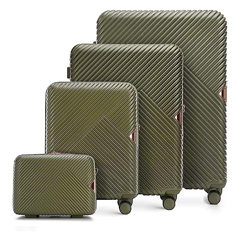 WITTCHEN Olive Green Hardshell Cabin Luggage Set Cover
