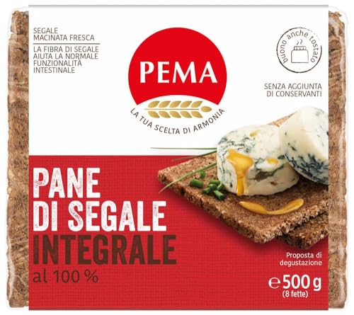 Pane Di Segale Integrale , La Fibra di Segale Aiuta la Normale Funzionalita Intestinale , Pack 6 x 500 Gr