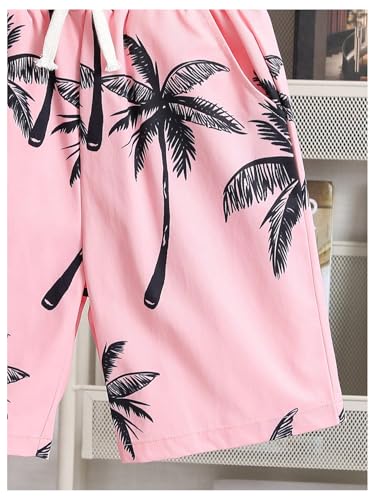 Image of Verdusa Boy's 2 Piece Outfits Summer Hawaiian Vacation Beach Button Down Shirt and Shorts Going Out Sets