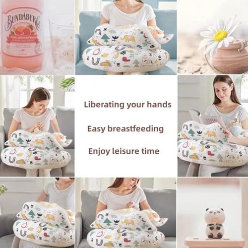 Image of Feeding Pillow for New Born Baby with Detachable Cover Breast Feeding & Maternity Nursing Pillow for Breastfeeding Set of Support for Baby Feeding Pillow with Removable Cover