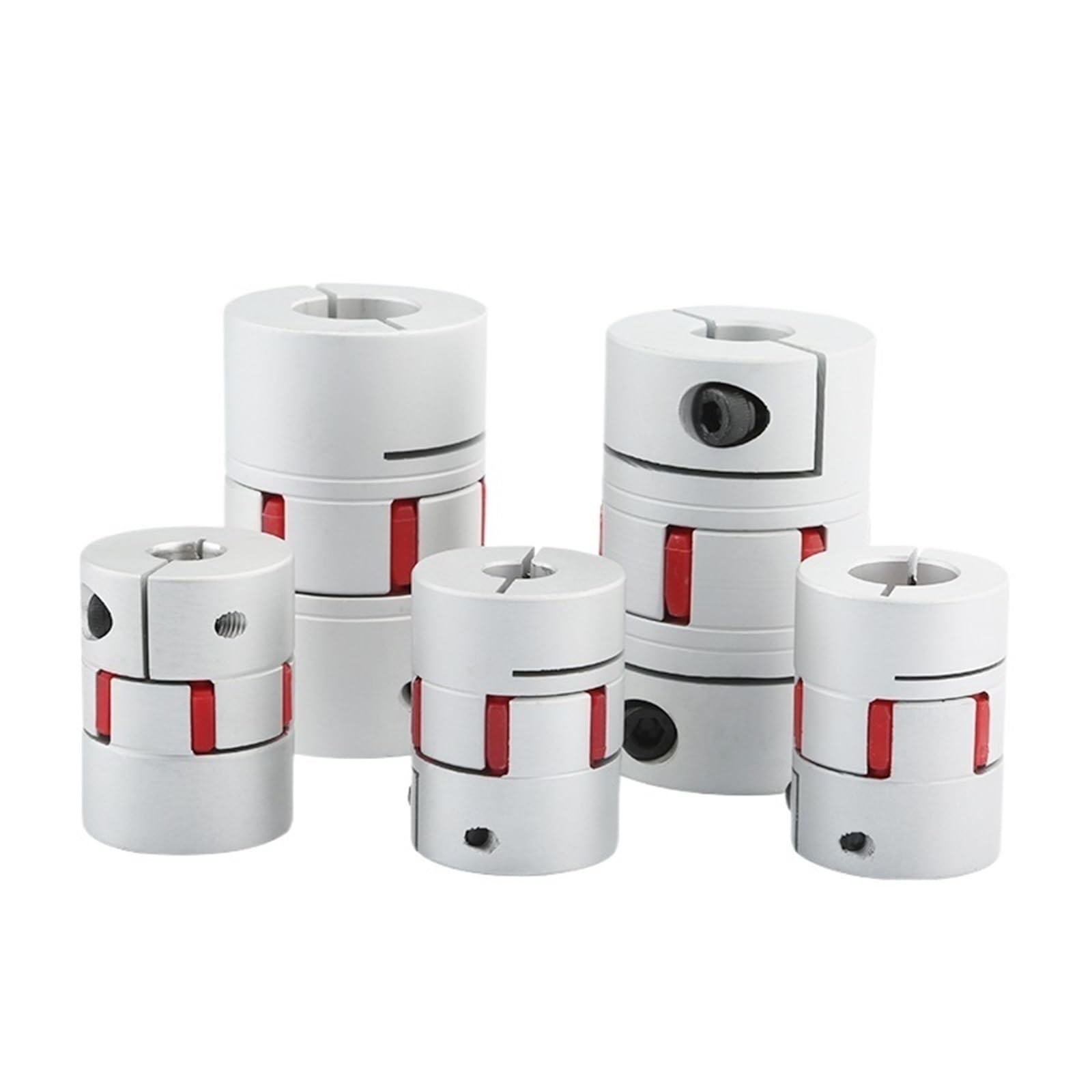 Conector de motor paso a paso de acoplamiento de eje flexible D45L66 Plum Blossom, codificador elástico de torsión grande y suave de 16/18/20/22/24 mm(18x18)
