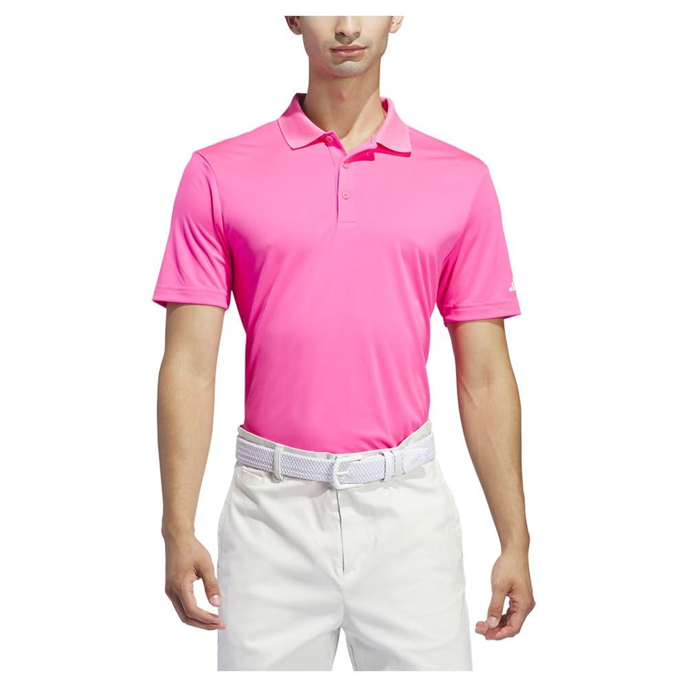 adidas Men's Core Performance Primegreen Polo Shirt, Solar Pink, L