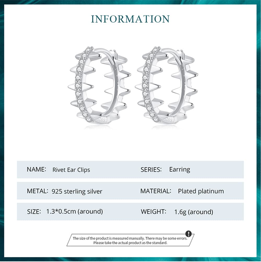 WBDWWTD Creolen aus 925er Sterlingsilber, platiniert, mit kubischem Zirkonia, Pavé-Cz-Creolen