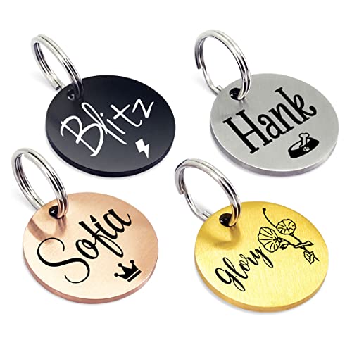 Ultra Joys Personalized Dog Tags for Pets - Durable Stainless